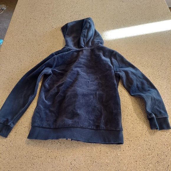 Circo sequins 6/6x black sparkle bling hoodie velour sweatshirt zip up diva - Picture 5 of 6